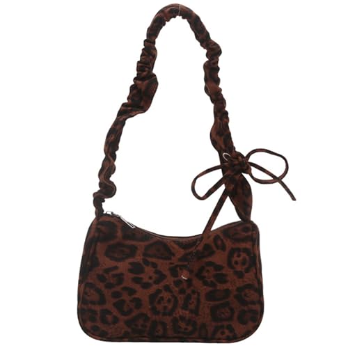 Zuoeay Leoparden Drucken Unterarmtasche Für Frau Winter Schulter Retro Achselhöhle Trendy Handtasche Frauen Mode Achsel Winter Schulter Handtasche Unterarm von Zuoeay