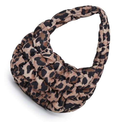 Zuoeay Leoparden Print Umhängetasche Für Frau Trendy Handtasche Puffer Mode Unterarm Einfacher Achselhöhlen Dumplings Frauen Achselhaut Stiftte Handtasche Stylish Schulter Unterarm Puffer von Zuoeay