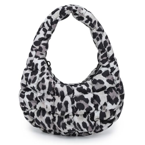 Zuoeay Leoparden Print Umhängetasche Für Frau Trendy Handtasche Puffer Mode Unterarm Einfacher Achselhöhlen Dumplings Frauen Achselhaut Stiftte Handtasche Stylish Schulter Unterarm Puffer von Zuoeay