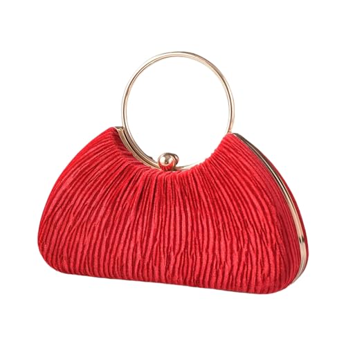 Zuoeay Luxuriöse Abendtasche Mit Kettengurt Faltenhandtasche Umhängetaschen Crossbody Geldbörse Für Hochzeitsabschluss Event Handtasche von Zuoeay