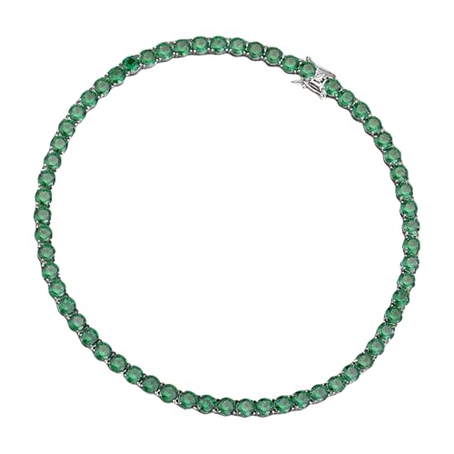 Zuoeay Luxuriöser Silberne Diamonds Cuban Link Halskette Mode Accessoire Für Partys Und Casual Event Täglich Nutzung Casual Wear Statement Halskette von Zuoeay