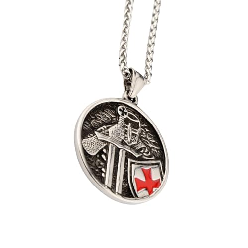 Zuoeay Men Fashion Punk Halskette Mit Vintage Amulett Anhänger Verstellbarer Kettenketten Edelstahl Textur Für Den Täglichen Vintage von Zuoeay