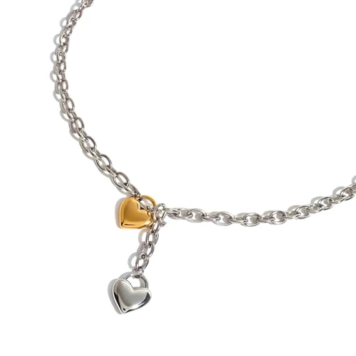 Zuoeay Minimalisten 18K Gold Plattiert Edelstahl Liebe Herz Anhänger Halskette Mode Accessoire Für Frauen Täglich Schmuck Jubiläum Geschenke von Zuoeay