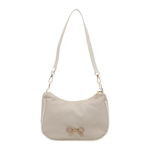 Zuoeay Mode Achselhaut Handtasche Mit Bögen Dekore PU Lederumbeltasche Für Einkaufsarbeit Event Reisen Aktivität Multifunktionales Reise Umhängetasche von Zuoeay