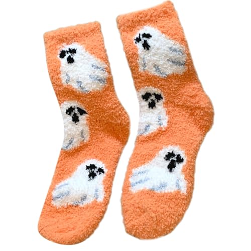 Zuoeay Mode Frauen Korallen Fleece Socken Mit Geistermuster Für Halloween Partys Und Casual Wear Slipper Niedliche Modische Damen von Zuoeay