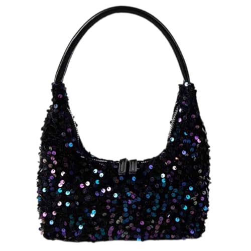 Zuoeay Mode Multipurpose Womens Handheld Tasche Stilvolle Farbenfrohe Pailletten Schulter Reißverschluss Handtasche Achselhalterung Trendy Achselhöhle von Zuoeay