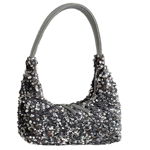 Zuoeay Mode Multipurpose Womens Handheld Tasche Stilvolle Farbenfrohe Pailletten Schulter Reißverschluss Handtasche Achselhalterung Trendy Achselhöhle von Zuoeay