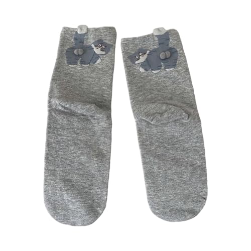 Zuoeay Moderne Lustige Katzen Muster Freizeitkalbsocken Mit Kreativen Fuzzy Bällen Atmungsaktiven Stoffstrumpf von Zuoeay