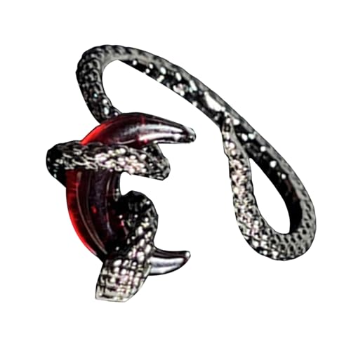 Zuoeay Praktische Stabile Legierung Offene Ringe In Serpentinen Form Mit Mond Detail Modeaccessoire Für Moderne Frauen Damen Verstellbare Offene Ringe von Zuoeay