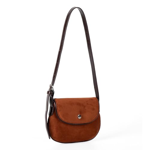 Zuoeay Retro Umhängetaschen Premium Nähen Leichtes Struktur Unterarm Geldbeutel Casual Top Für Tägliche Besorgungen Trip Suedes Handtasche von Zuoeay