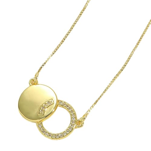 Zuoeay Stilvolle Mehrfachhänger Halskette Handwerk Von Robusten Messingmaterialien Für Trendige Frauen Damen Komfort Tragen Tägliche Verwendung Hochzeit Anhänger Halskette von Zuoeay