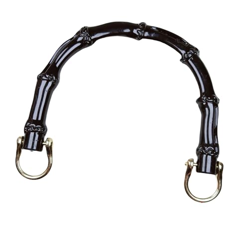 Zuoeay Stilvolle Schwarze Harze Bambus Geformte Tasche Bequemer Mit Metallschnalle Für Umhängetaschen Handtasche Geldbörse Modische Handtasche Accessoire von Zuoeay