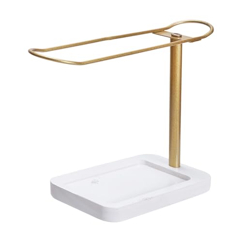 Zuoeay Stilvoller Haarkrawattenhalter Mit Metallstange Und Holzbasis Eleganter Scrunchie Display Stand Für Eitelkeiten Arbeitsplatten Dekoration Baby Haarzubehör Display Rack Rack von Zuoeay