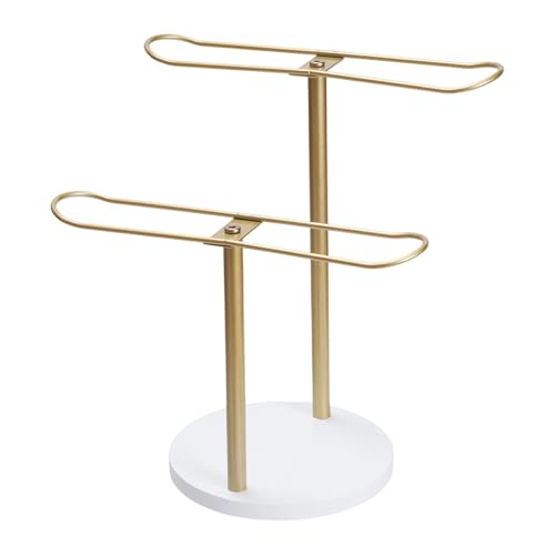 Zuoeay Stilvoller Haarkrawattenhalter Mit Metallstange Und Holzbasis Eleganter Scrunchie Display Stand Für Eitelkeiten Arbeitsplatten Dekoration Baby Haarzubehör Display Rack Rack von Zuoeay