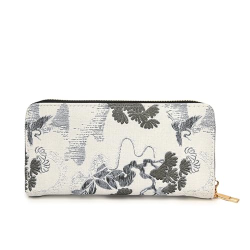 Zuoeay Traditionelles Muster Leichtes Langes Brieftasche Für Tägliche Verwendung Von Multi Layer Speicher Und Tränenfeste PU Münzhandel Reisefreundliche Chinesische Themen Brieftasche von Zuoeay