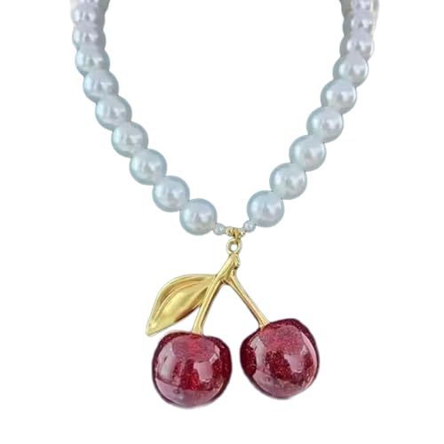 Zuoeay Trendy Sturdy Acryl Love Perlen Halskette Mit Auffälligen Designs Cherrys Anhänger Für Multipurpose Casual Wear Cherrys Anhänger von Zuoeay
