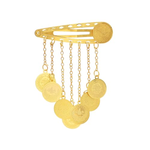Zuoeay Türkische Münzhaarclip Für Frauen Goldplattiert Ethnischem Schmuck Brautjungfer Geschenk Und Accessoires Mode Hairwear Coin Clip von Zuoeay