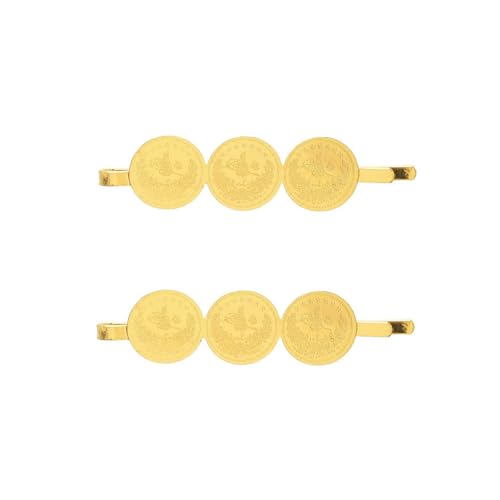 Zuoeay Türkische Münzhaarclip Für Frauen Goldplattiert Ethnischem Schmuck Brautjungfer Geschenk Und Accessoires Mode Hairwear Coin Clip von Zuoeay