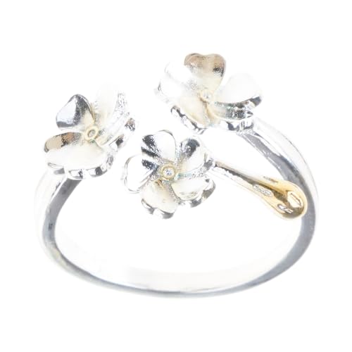 Zuoeay Verstellbare Ringe Von Frauen In Silberfarben Stilvolle Kupfer Mit Komplizierten IISE Blütendetails Für Die Tägliche Verschleiß Natur Inspiriert von Zuoeay
