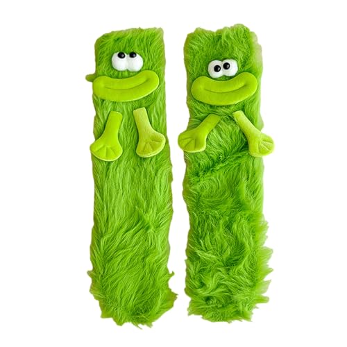 Zuoeay Winter Fuzzy Socken Für Frauen Mädchen Gemütlich Weich Warmes Lässiges Haus Schlaf Cartoon Dolls Slipper Geschenke Damen Fuzzy Gemütlich Warm Warm Weiche Slipper Socken von Zuoeay