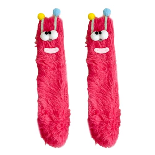Zuoeay Winter Fuzzy Socken Für Frauen Mädchen Gemütlich Weich Warmes Lässiges Haus Schlaf Cartoon Dolls Slipper Geschenke Damen Fuzzy Gemütlich Warm Warm Weiche Slipper Socken von Zuoeay
