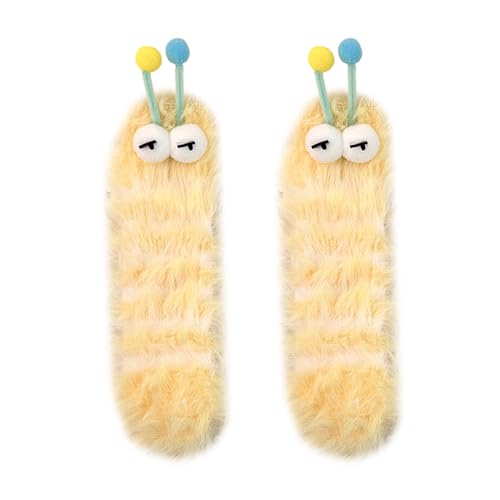 Zuoeay Winter Fuzzy Socken Für Frauen Mädchen Gemütlich Weich Warmes Lässiges Haus Schlaf Cartoon Dolls Slipper Geschenke Damen Fuzzy Gemütlich Warm Warm Weiche Slipper Socken von Zuoeay