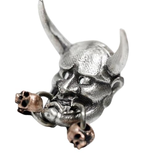 Zweiteiliger Künstlerischer Skelettohrringe Leichtes Einschleifenstruktur Tag Zu Nacht Vielseitig Accessoire Künstlerische Künstlerische Hannya Ohrringe Twin Set von Zuoeay