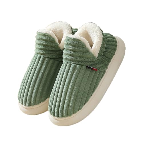 AIRFLOPPY Hausschuhe Vogue 2.0 ORIGINAL Unisex Baumwolle Winter Plüsch Warme Rutschfeste (Green, Erwachsene, Damen, 36, Numerisch (von/bis), EU Schuhgrößensystem, 37, M) von Zureto