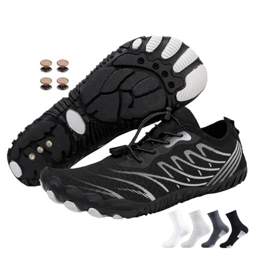 Grounded Footwear for Women Men, Grounding Shoes with Copper Neuropathy Soft Comfortable Hike Barefoot Shoes (906Black, Erwachsene, Damen, 36, Numerisch, EU Schuhgrößensystem, M) von Zureto