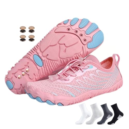 Grounded Footwear for Women Men, Grounding Shoes with Copper Neuropathy Soft Comfortable Hike Barefoot Shoes (906Pink, Erwachsene, Damen, 40, Numerisch, EU Schuhgrößensystem, M) von Zureto