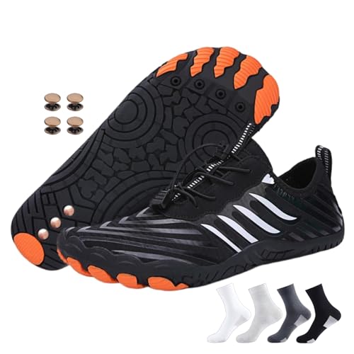 Grounded Footwear for Women Men, Grounding Shoes with Copper Neuropathy Soft Comfortable Hike Barefoot Shoes (A34Black, Erwachsene, Damen, 36, Numerisch, EU Schuhgrößensystem, M) von Zureto