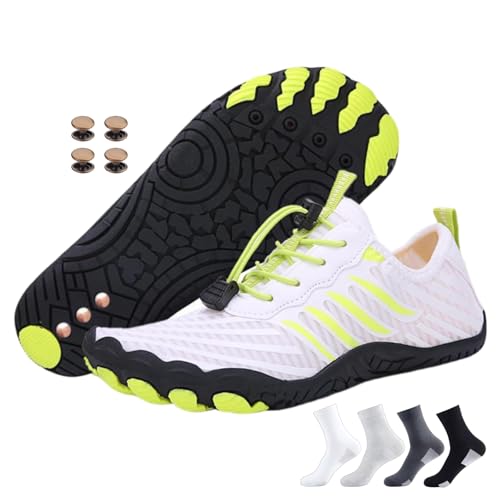 Grounded Footwear for Women Men, Grounding Shoes with Copper Neuropathy Soft Comfortable Hike Barefoot Shoes (A34White, Erwachsene, Damen, 38, Numerisch, EU Schuhgrößensystem, M) von Zureto
