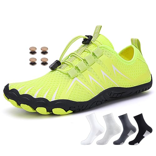 Grounded Footwear for Women Men, Grounding Shoes with Copper Neuropathy Soft Comfortable Hike Barefoot Shoes (A35Green, Erwachsene, Damen, 47, Numerisch, EU Schuhgrößensystem, M) von Zureto