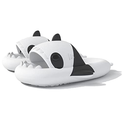 Unisex Shark Slides Schuhe, Shark Slides Erwachsene, Cloudy Shark Slides für Männer und Frauen (Panda Shark, adult, women, numeric_38, numeric_range, eu_footwear_size_system, numeric_39, medium) von Zureto