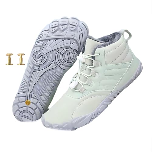 Winter Grounding Shoes with Copper, Hike Winter Barefoot Boots for Womens Mens with Solid Pure Copper Screws (902Green, M, Erwachsene, Damen, 45, Numerisch, EU Schuhgrößensystem, M) von Zureto