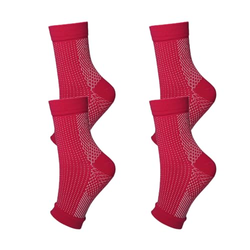 Zureto 2/4 Paare Socken Kompressionsstrümpfe Für Herren Und Damen (DE/NL/SE/PL, Numerisch, 46, 49, Regular, Regular, 2 Paar Black) von Zureto