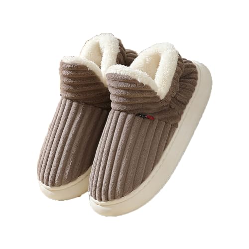 Zureto AIRFLOPPY Hausschuhe Vogue 2.0 ORIGINAL Unisex Baumwolle Winter Plüsch Warme Rutschfeste (Coffee Color, Erwachsene, Damen, 38, Numerisch (von/bis), EU Schuhgrößensystem, 39, M) von Zureto