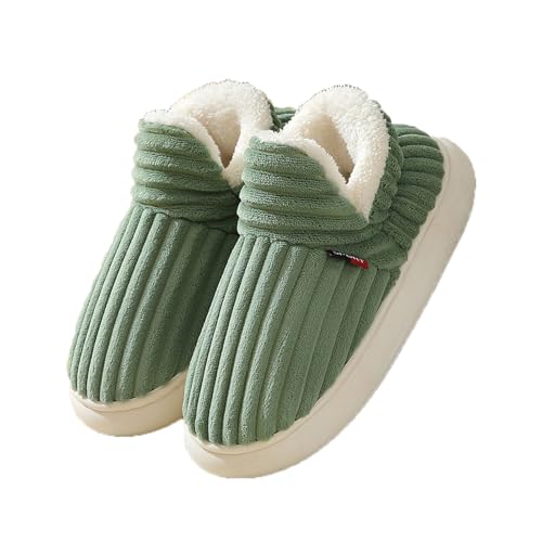 Zureto AIRFLOPPY Hausschuhe Vogue 2.0 ORIGINAL Unisex Baumwolle Winter Plüsch Warme Rutschfeste (Grün, Erwachsene, Damen, 38, Numerisch (von/bis), EU Schuhgrößensystem, 39, M) von Zureto