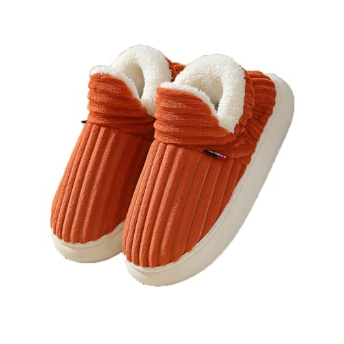 Zureto AIRFLOPPY Hausschuhe Vogue 2.0 ORIGINAL Unisex Baumwolle Winter Plüsch Warme Rutschfeste (Orange Red, Erwachsene, Damen, 40, Numerisch (von/bis), EU Schuhgrößensystem, 41, M) von Zureto