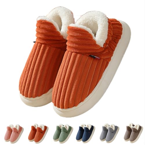 Zureto Airfloppy Hausschuhe Max Original Unisex, Wolkenhausschuhe Winter Warm Fluffy Sunshine Hausschuhe (Orange, Erwachsene, Damen, 40, Numerisch (von/bis), EU Schuhgrößensystem, 41, M) von Zureto