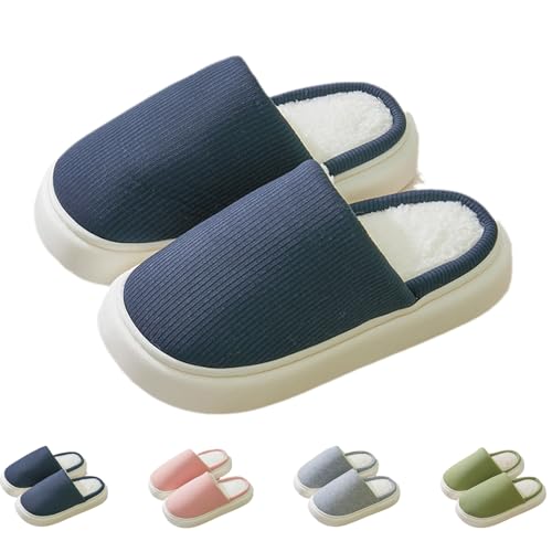 Zureto Airfloppy Vogue 2.0 Original Unisex Winter-Plüsch-Hausschuhe, Eva Weiche Und Bequeme Winter-Hausschuhe (Blau, Erwachsene, Damen, 40, Numerisch (von/bis), EU Schuhgrößensystem, 41, M) von Zureto