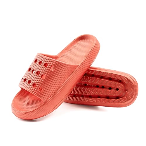 Zureto Cozislides Original Pillow Cloud Slides, Cozyslides Unisex Atmungsaktive Dusch-Spa-Hausschuhe Sandalen (Orange, Erwachsene, Damen, 38, Numerisch (von/bis), EU Schuhgrößensystem, 39, M) von Zureto