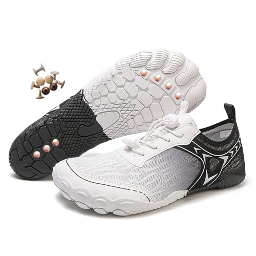 Zureto Erdungsschuhe mit Kupfer, Kupfer-Wander-Barfußschuhe Damen Herren wasserdichter Rutschfester Komfort-Wanderschuh (H06Black, Erwachsene, Damen, 39, Numerisch, EU Schuhgrößensystem, M) von Zureto