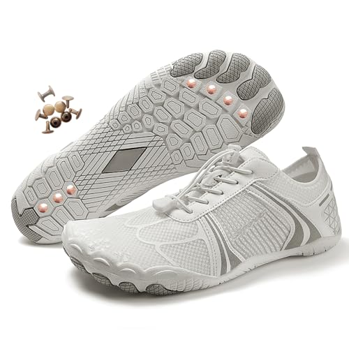 Zureto Erdungsschuhe mit Kupfer, Kupfer-Wander-Barfußschuhe Damen Herren wasserdichter Rutschfester Komfort-Wanderschuh (H08Grey, Erwachsene, Damen, 43, Numerisch, EU Schuhgrößensystem, M) von Zureto