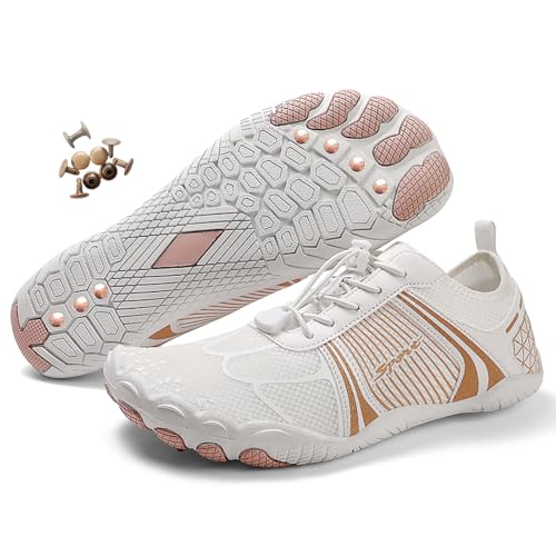 Zureto Erdungsschuhe mit Kupfer, Kupfer-Wander-Barfußschuhe Damen Herren wasserdichter Rutschfester Komfort-Wanderschuh (H08Pink, Erwachsene, Damen, 37, Numerisch, EU Schuhgrößensystem, M) von Zureto