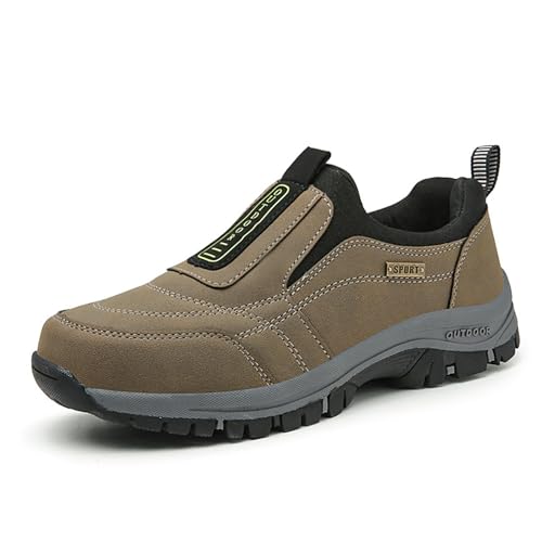 Zureto Hatme Orthopädische Wanderschuhe, Herren-Sportschuhe, atmungsaktive Freizeitschuhe, rutschfeste Schuhe (Khaki, Erwachsene, Herren, 42, Numerisch, EU Schuhgrößensystem, M) von Zureto