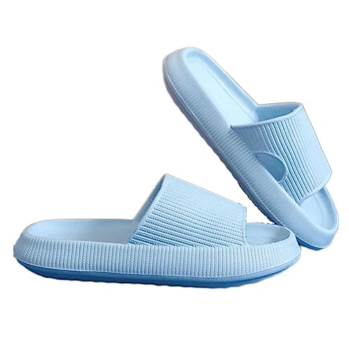 Zureto Jadery Pantoufle Orthopedique Femme, Unisex Rutschfeste Schnell Trocknende Dicke Cloud Slides (Hellblau, adult, women, numeric_38, numeric_range, eu_footwear_size_system, numeric_39, medium) von Zureto