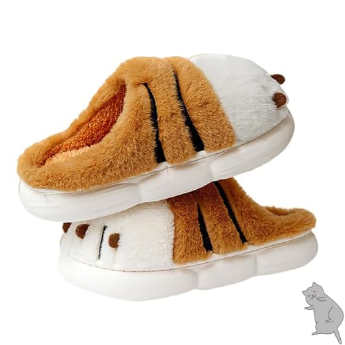 Zureto Katzenpfoten-Hausschuhe für Damen, Hausschuhe für drinnen und draußen, süße, lustige 3D-Katzenpfoten-Cartoon-Hausschuhe (A, Erwachsene, 36, Numerisch (von/bis), EU Schuhgrößensystem, 37, M) von Zureto