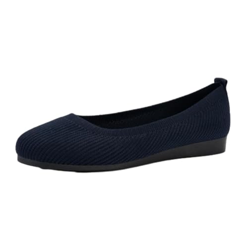 Zureto Orthorinas - ergonomische schmerzlindernde Ballerinas,Weiche, Atmungsaktive Freizeitschuhe Sommer (Dunkelblau, Erwachsene, Damen, 41, Numerisch, EU Schuhgrößensystem, M) von Zureto