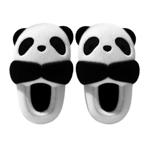 Zureto Plüsch-Panda-Hausschuhe, Unisex, Damen und Kinder, niedliche Tierhausschuhe, 3D-Hausschuhe aus Baumwolle (Panda A, Erwachsene, Damen, 38, Numerisch (von/bis), EU Schuhgrößensystem, 39, M) von Zureto